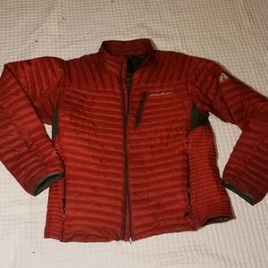 Red Eddie Bauer down puff jacket
